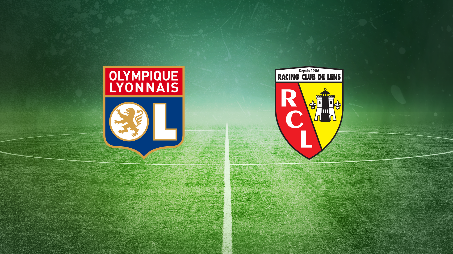 Die Logos von Olympique Lyon und RC Lens